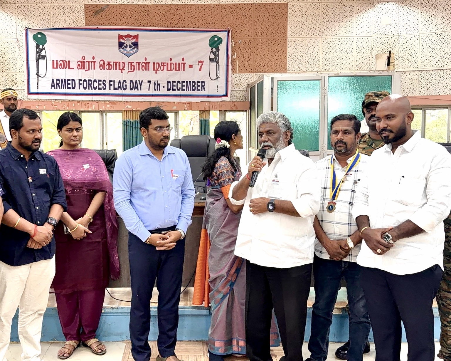 Armed Forces Flag Day event with the Dindigul District Collector, hosted by the City Lions Club Dindigul — photograph 1