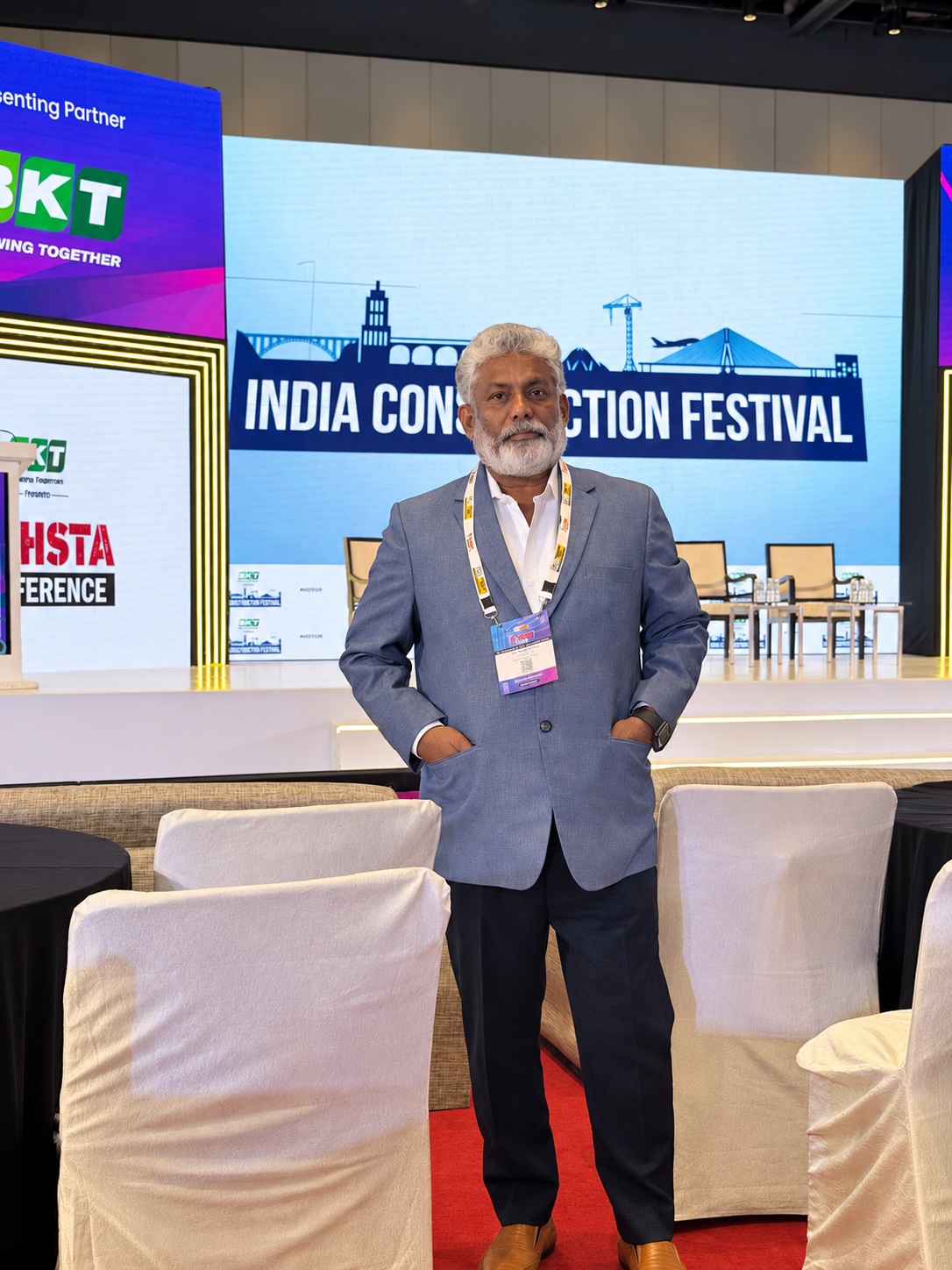Dr. Jayan Vellaichamy at the India Construction Festival, Mumbai, September 2025